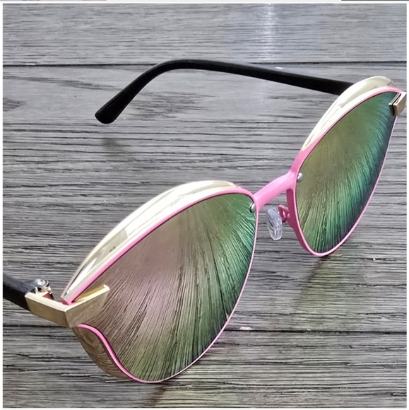 Cat Eye Mirror Fashion Glasses, Chic Elegant Retro Minimalist - Picture 9 of 13